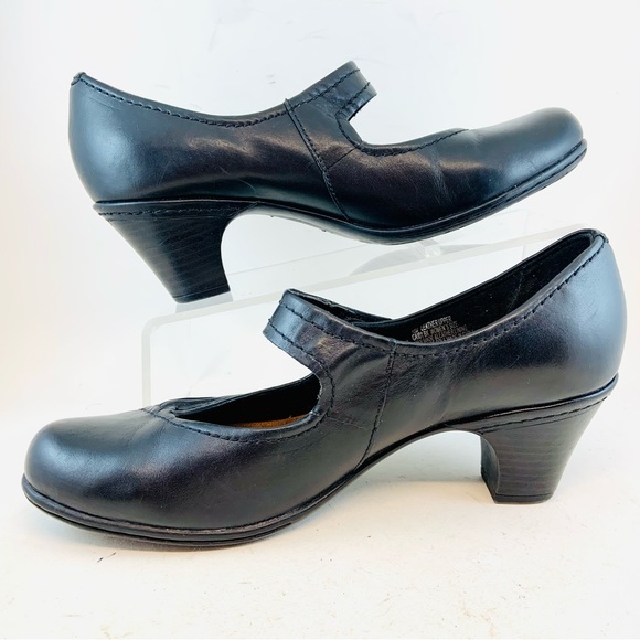 Cobb Hill New Balance Black Sadie Ruche Pleated Mary Jane Heels, size 10 M - Picture 6 of 12